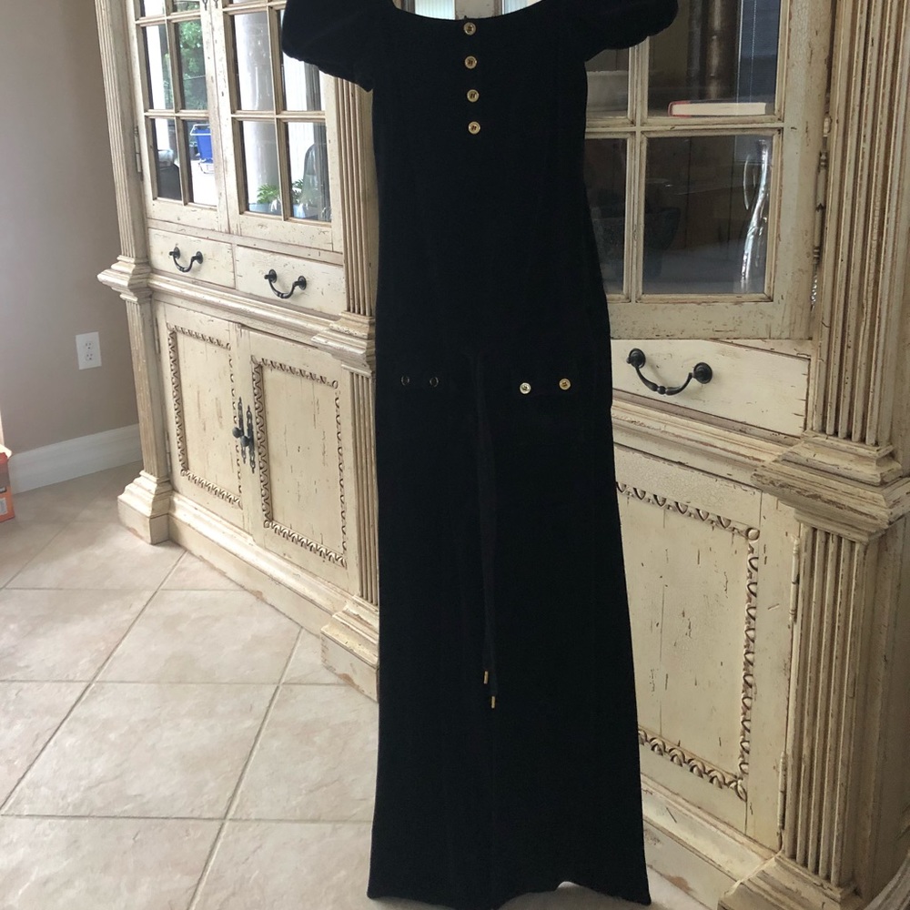 Black velour jumpsuit